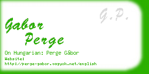 gabor perge business card
