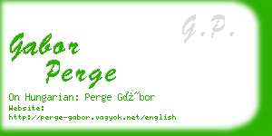 gabor perge business card